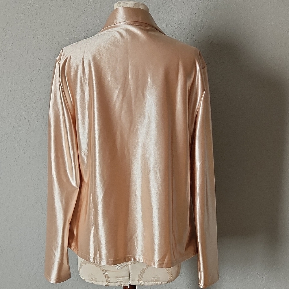 Satin-Look Blouse in Blush - Picture 3 of 4
